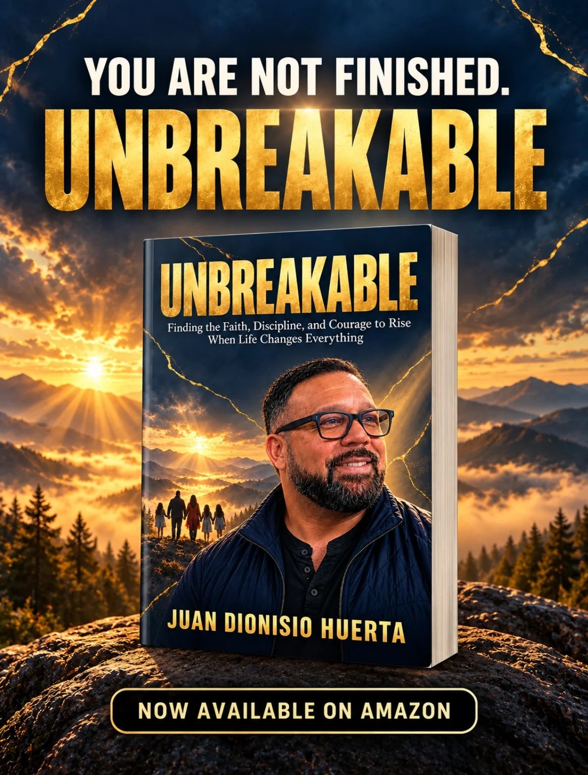Promotional cover art for Unbreakable by Juan Dionisio Huerta